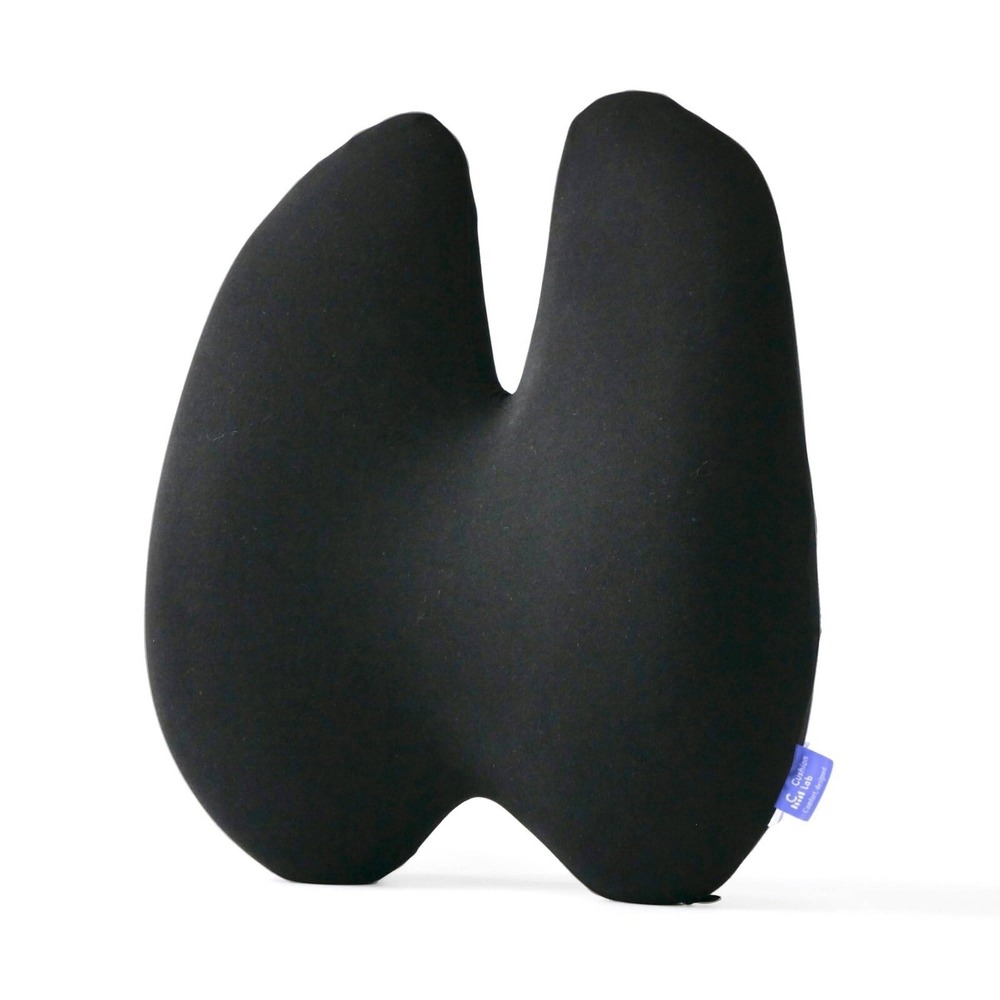 C CUSHION LAB Extra Dense Lumbar Pillow Patented Ergonomic Multi-Region Black